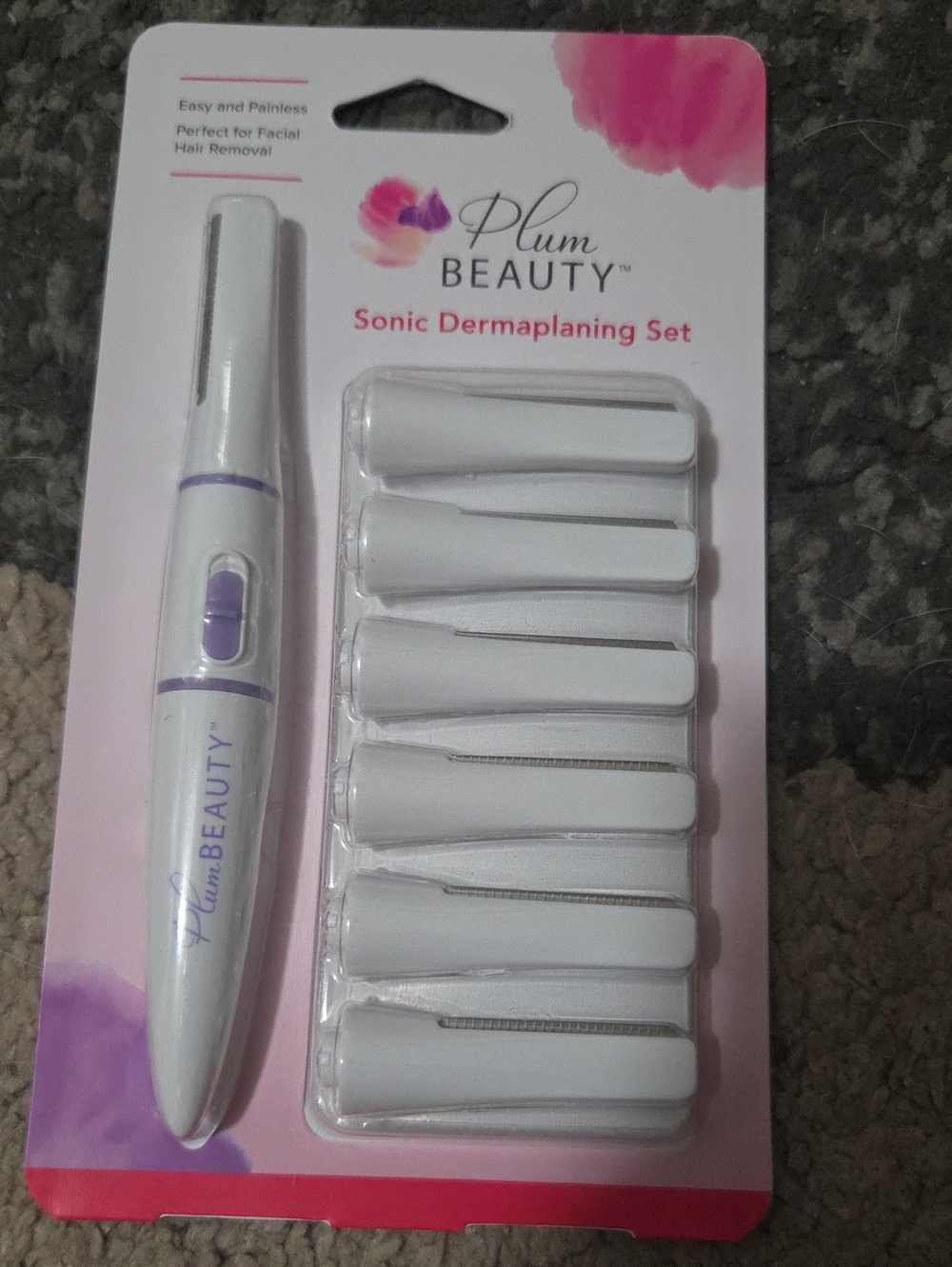 Sonic Dermaplaning Set - White with Purple Accents